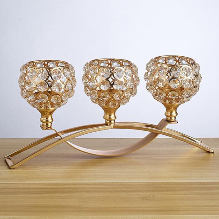 Crystal Candle Holder Amazon Geometric Wrought Iron Candle Holder Ornaments - Image 4