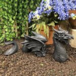 Large Dragon Gothic Garden Decor Statue Castle Moat Lawn Statue Garden Sculptures & Statues Funny Yard Garden Outdoor Figurine - Image 5