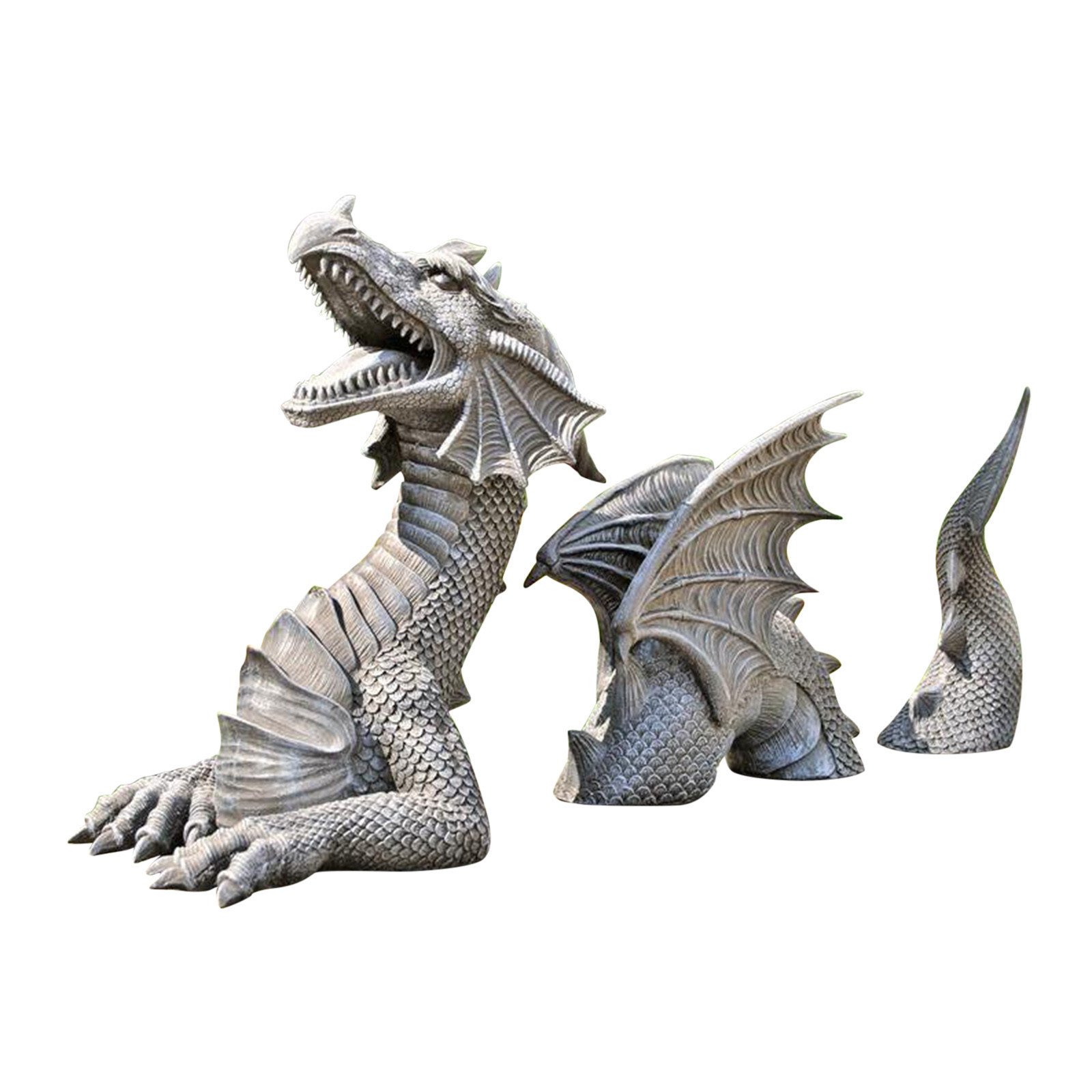 1620378466790.jpg Large Dragon Gothic Garden Decor Statue Castle Moat Lawn Statue Garden Sculptures & Statues Funny Yard Garden Outdoor Figurine - Image 4
