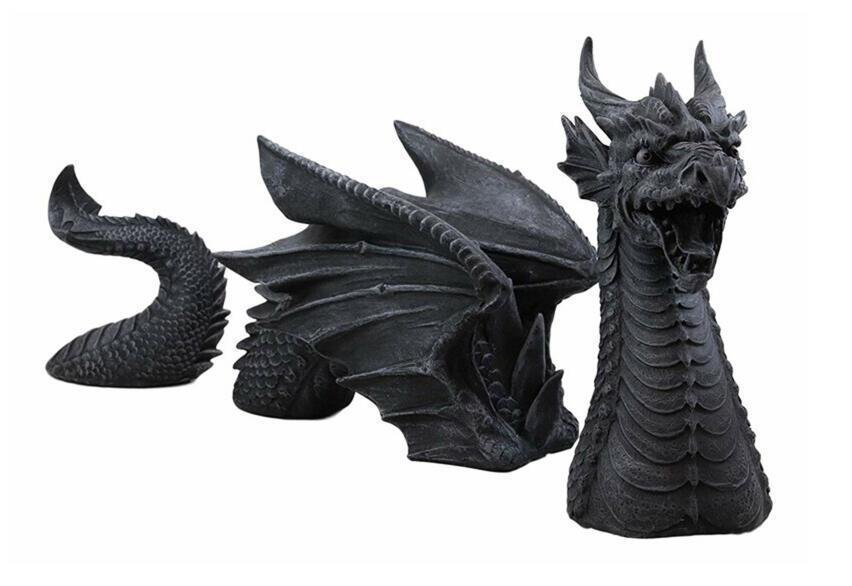 1620378466811.jpg Large Dragon Gothic Garden Decor Statue Castle Moat Lawn Statue Garden Sculptures & Statues Funny Yard Garden Outdoor Figurine - Image 6