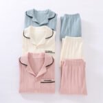 Children's Parent-child Homewear Suit Lapel Cotton - Image 2