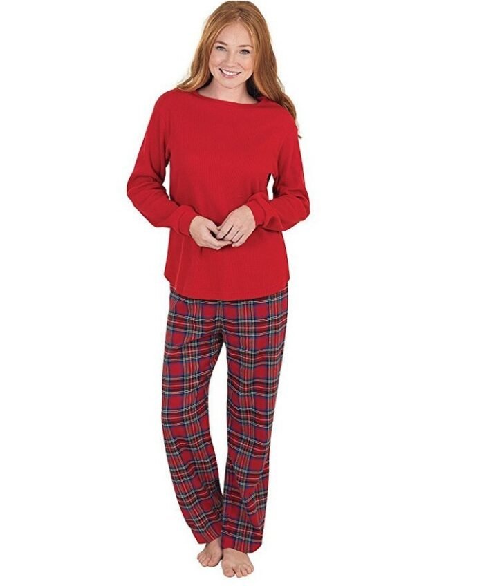 Plaid Cotton Christmas Parent-child Pajamas - Image 3