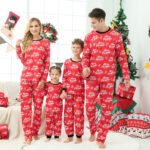 Christmas Loungewear Long Sleeve Printed Letter Pajama Set - Image 5