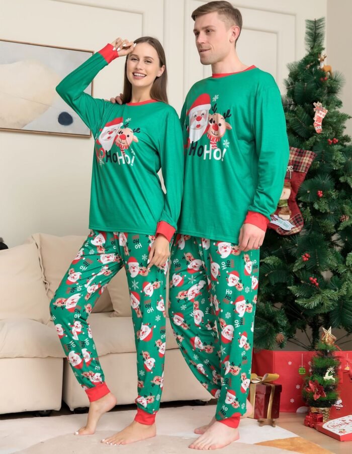 Christmas Homewear Santa Print Parent-Child Suit - Image 2