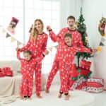 Christmas Loungewear Long Sleeve Printed Letter Pajama Set - Image 3