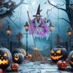 Halloween Flying Witch Decoration Halloween Ghost Outdoor Scary Animatronics Halloween Props With Scary Sound - Image 7