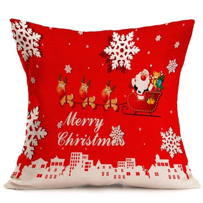Christmas festive pattern car sofa pillow pillowcase - Image 10