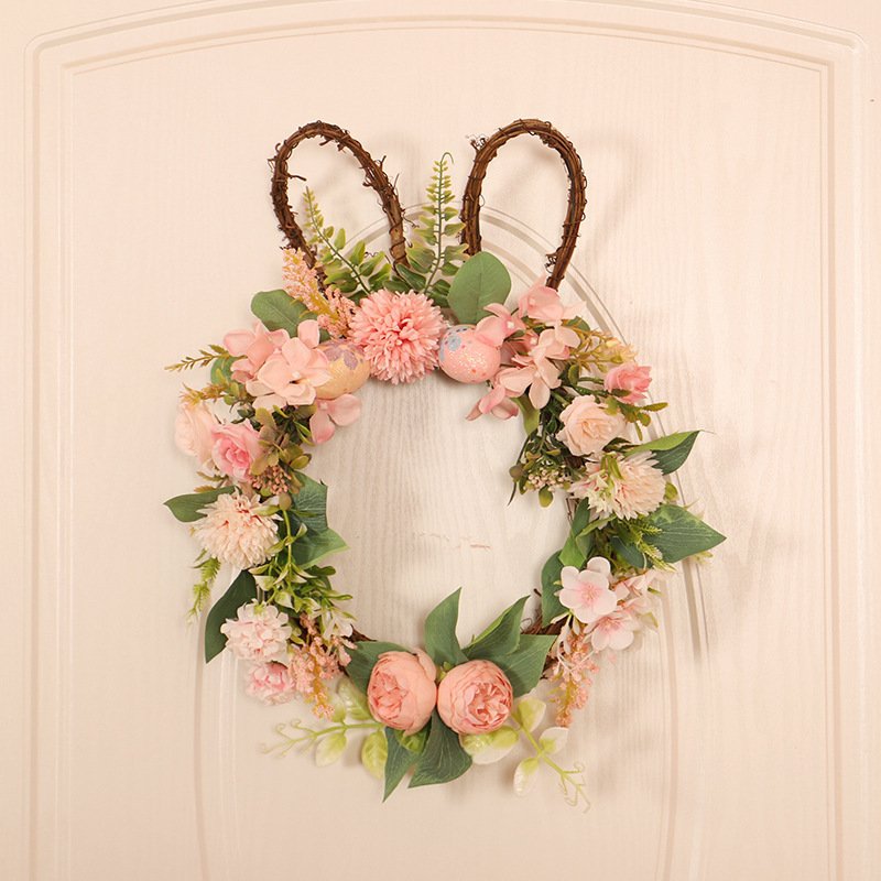 43e4d2b8-ed73-462b-b701-0979ae7357d2.jpg Easter Egg Simulation Wreath Easter Chrysanthemum Rabbit Modeling Decorative Pendant - Image 5