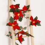 Led First Grade Christmas Lights With Red Flowers And Red Fruits For Home Decor - Image 4