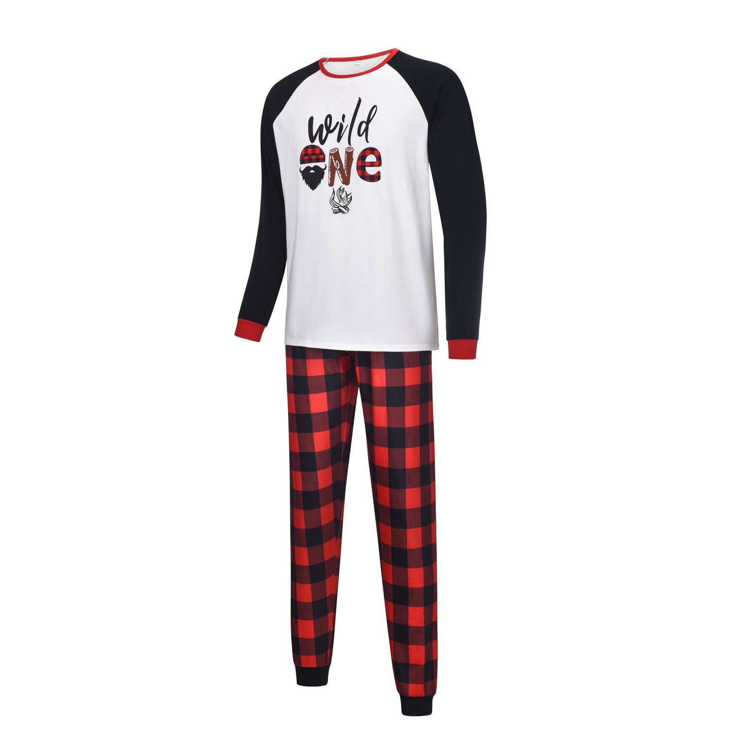 51461e19-0ba2-407a-826d-5117f5d1e4c9.jpg Cartoon Elk Print Home Clothes Pajamas Parent-child Wear - Image 3