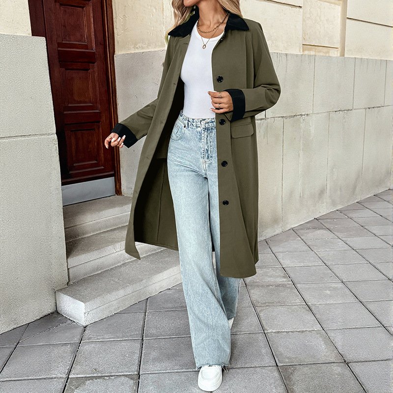 52c05fc6-c574-4403-a85d-b789d4f5dcfd.jpg Temperament Commute All-matching Long Coat For Women - Image 2