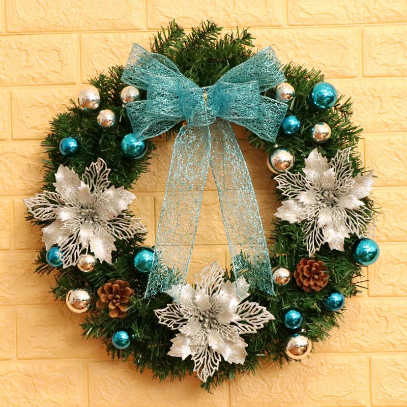 5337290746_410114998.jpg 40 50 60CM Christmas Wreath Mince Rattan Ring Door Hanging Christmas Decorations, Christmas Wreath Window - Image 1
