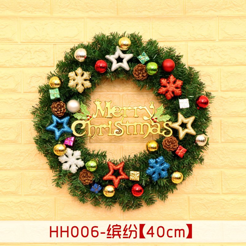 5338086024_410114998.jpg 40 50 60CM Christmas Wreath Mince Rattan Ring Door Hanging Christmas Decorations, Christmas Wreath Window - Image 8