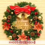40 50 60CM Christmas Wreath Mince Rattan Ring Door Hanging Christmas Decorations, Christmas Wreath Window - Image 7