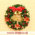 40 50 60CM Christmas Wreath Mince Rattan Ring Door Hanging Christmas Decorations, Christmas Wreath Window - Image 5