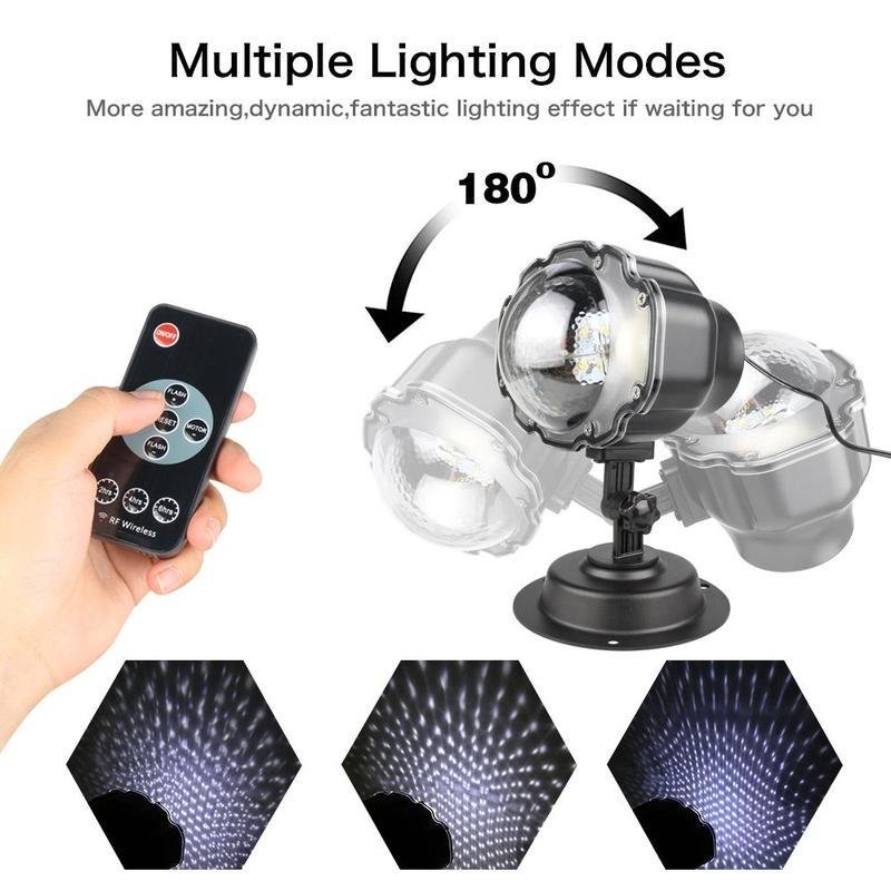 5914695431850.jpg LED Christmas Light Projector Snow Projection Lamp - Image 4