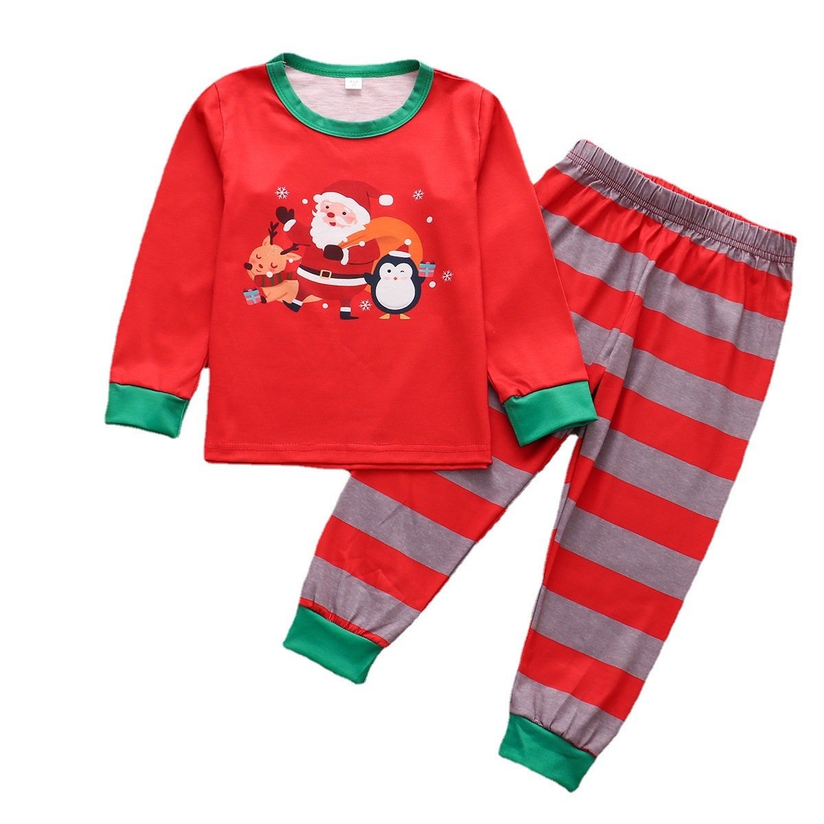 932f4dd0-ea89-41ff-aaac-273ceaef8acc.jpg Cartoon Christmas Print Suit Parent-child Home Clothes - Image 6