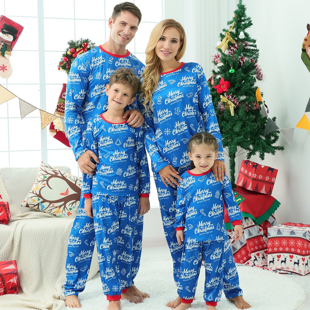 d8f22b2b-88a5-470a-b170-30db50eb9e97.jpg Christmas Loungewear Long Sleeve Printed Letter Pajama Set - Image 4