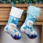 New Year Christmas Decor For Home Glowing Large Christmas Socks Gift Candy Bag With Lights Christmas Ornaments - Image 2