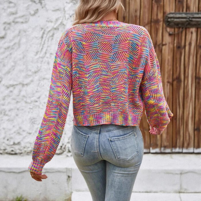 Color Retro Cardigan All-match Sweater Women - Image 2