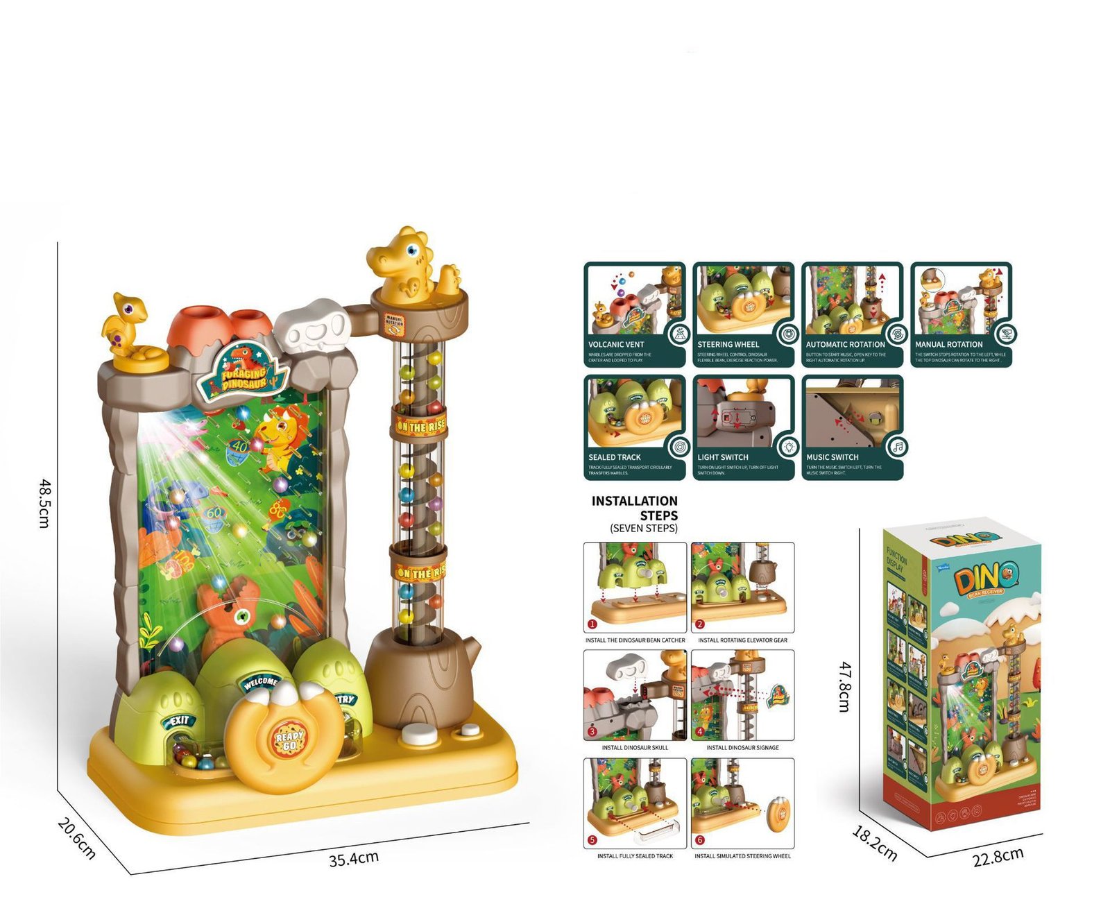 e1e2de4d-f8e5-4f13-b1aa-aa1020ea1d3b.jpg Children's Board Game Toy Dinosaur Bean Parent-child Interaction - Image 4