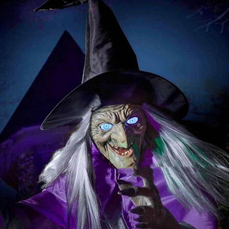e75b914b-a2e1-4275-a55d-188dfec93244.jpg Halloween Flying Witch Decoration Halloween Ghost Outdoor Scary Animatronics Halloween Props With Scary Sound - Image 10