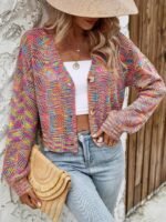 Color Retro Cardigan All-match Sweater Women - Image 6