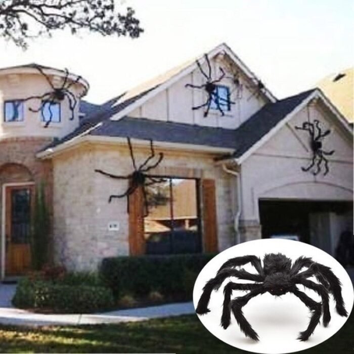 Halloween Ghost Festival Supplies Bar Decoration Props Plush Spider Haunted House Prop Indoor Outdoor Giant Decor - Image 2